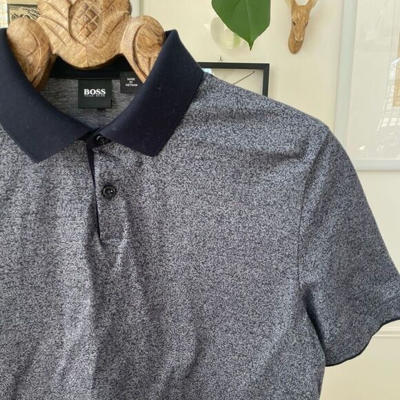 Hugo Boss Polo Golf Short Dark Blue Slim Fit L - Picture 2 of 12
